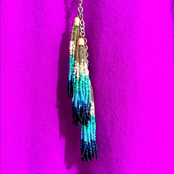 Chicos Beaded Tassel Necklace - Picture 6 of 8